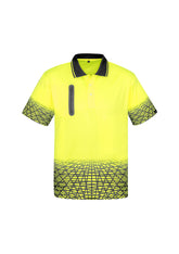 Mens Hi Vis Tracks Short Sleeve Polo-ZH300-syzmik